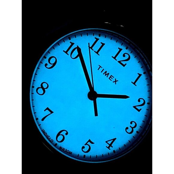 Timex Women's Watch TW2V69100 Indiglo Quartz White Dial Black Leather Ba… - Picture 7 of 14